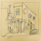 My project in Architectural Sketching with Watercolor and Ink course. Architectural Illustration, Architecture, Ink Illustration, Instagram, and Watercolor Painting project by Nir Pazhar - 09.29.2020