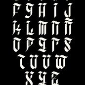 Tipografía. Pamela New Gothic. T, and pograph project by Nando Feito Baena - 08.11.2020