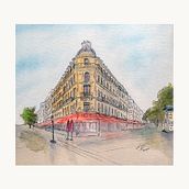 My project in Architectural Sketching with Watercolor and Ink course. Architectural Illustration project by mwdurand - 10.02.2020