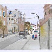 Mi Proyecto del curso: Paisajes urbanos en acuarela. Fine Arts project by Horacio Real - 10.02.2020