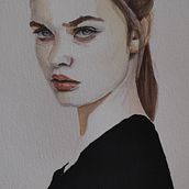 Mi Proyecto del curso: Retrato en acuarela a partir de una fotografía Ein Projekt aus dem Bereich Porträtzeichnung und Aquarellmalerei von Chantal Mendez - 06.10.2020