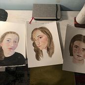 Portraits using the skills I learned here. Un proyecto de Pintura a la acuarela de Kambri Crews - 03.10.2020