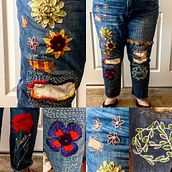 My project in Embroidery: Clothing Repair course. Embroider, Sewing, DIY, Upc, and cling project by Crystal Lutton - 10.03.2020