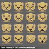 Expresiones. 3D, 3D Animation, and 3D Character Design project by Oscar Samuel Contreras Hernández - 10.03.2020