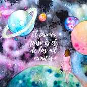 "El primer paso es el paso a los mil mundos". Traditional illustration, and Watercolor Painting project by leyramos2506 - 09.04.2020