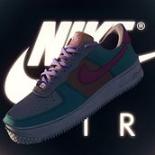 NIKE AIR FORCE. 3D Modeling, and Product Design project by Cristina Pozuelo López - 09.15.2020