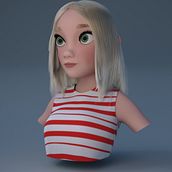 Stylized Character - Paula. 3D Character Design, and 3D Modeling project by Cristina Pozuelo López - 07.15.2020