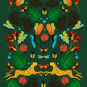 Tropical Dream: Ilustração flat com Photoshop. Un proyecto de Diseño de moda, Diseño editorial, Ilustración tradicional y Pattern Design de Kamilla Ferreira - 04.10.2020
