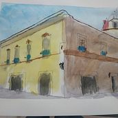 My project in Architectural Sketching with Watercolor and Ink course. Watercolor Painting project by tom_juarez2 - 10.05.2020