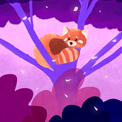 Animals with background. Digital Illustration project by Perle Guarino-Vignon - 10.05.2020