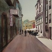 Mi Proyecto del curso: Paisajes urbanos en acuarela. Un projet de Aquarelle de Mercè Campo Andreu - 11.10.2020