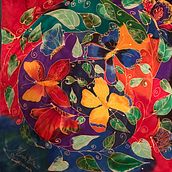 My project in Silk Painting Techniques course. Painting project by Marta Stepanova - 10.06.2020