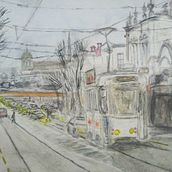 My project in Urban Landscapes in Watercolor course. Un progetto di Disegno artistico di Leonid Gaisinovitch - 07.10.2020