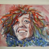 Mi Proyecto del curso: Retrato artístico en acuarela. Pintura em aquarela projeto de arteslide - 27.04.2021