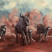 Escena de caza. Fine Arts, Concept Art, Traditional illustration, Digital Illustration, and Digital Painting project by Miquel Camio Jiménez - 10.07.2020