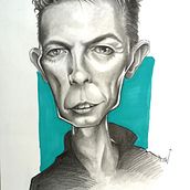 El gran Bowie. Fine Arts, Pencil Drawing, and Portrait Drawing project by Antonio J. Rojas Moreno - 10.08.2020