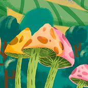 Bosque. Digital Drawing, Traditional illustration, Botanical Illustration, and Color Theor project by Sebastián Ruiz Diaz - 10.08.2020