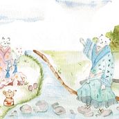 Mi Proyecto del curso: Ilustración en acuarela con influencia japonesa. Un progetto di Illustrazione tradizionale e Pittura ad acquerello di paula_andino - 09.10.2020