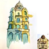 Weimar | Germany | Wielandplatz. Watercolor Painting project by derdan - 10.09.2020