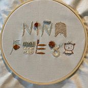 My project in Introduction to Raised Embroidery course. Un proyecto de Bordado de Tasha Moreno - 09.10.2020
