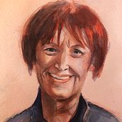 My project in Artistic Portrait with Watercolors course. Acr, lic Painting, and Watercolor Painting project by ninid - 10.12.2020