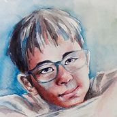 Mi Proyecto del curso: Retrato artístico en acuarela. Un projet de  de Agustina Serafin Junyent - 11.10.2020