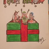 Crisma navideño. Drawing, Pencil Drawing, and Artistic Drawing project by anabel sánchez blanch - 12.24.2019