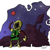 Capitán Space. Comic, Ilustração tradicional e Ilustração digital projeto de Ángel Mateos Chatin - 11.10.2020