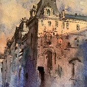 Louvre de Paris   Live sketched  via Instagram live. Een project van Aquarelschilderen van Jungkunz Thomas - 18.10.2020