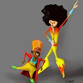Equipo retro. Character Design project by Vani Mannarino - 02.07.2021