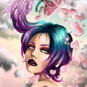 Why Fall if You can Fly: My project in Digital Fantasy Portraits with Photoshop course. Un progetto di Pittura digitale di Dinah Zank - 13.10.2020