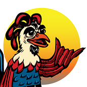 Character design - bodyboarder chicken. Un proyecto de Diseño de personajes e Ilustración tradicional de carmemtiyoko - 13.10.2020