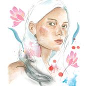 Mi Proyecto del curso: Retrato ilustrado en acuarela.  projeto de cc_loydleon - 13.10.2020