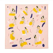 Bathers Cotton Scarf . Projekt z dziedziny użytkownika Isabella Bunnell - 15.10.2020