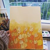 My project in Negative Watercolor Painting for Botanical Illustration course. Watercolor Painting project by loopyspacey - 10.15.2020