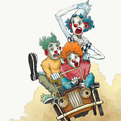 ...AND THE CIRCUS CAME TO TOWN. Character Design, Traditional illustration, Watercolor Painting, and Digital Painting project by max@ndr - 10.27.2020
