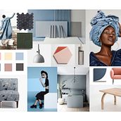 Dusty Blue and Pink Tranquil Final Project Mood Board. Interior Design project by dominiquelauren2011 - 10.16.2020