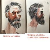 Mi Proyecto del curso: Cuaderno de retratos en acuarela. Een project van  Portrettekening y Aquarelschilderen van Andres Perez - 16.10.2020