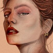 Mi Proyecto del curso: Retrato ilustrado con Procreate Ein Projekt aus dem Bereich Traditionelle Illustration von Veronica González López - 16.10.2020