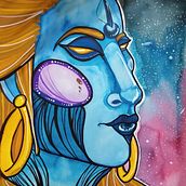 Shiva e o Universo. Artes plásticas, e Pintura Acrílica projeto de Kamila Souto - 17.10.2020
