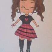 la chica. Animation project by helena laguna - 10.18.2020