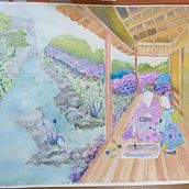 Mi Proyecto del curso: Ilustración en acuarela con influencia japonesa. Criatividade para crianças, Desenho, Desenho artístico, Design, Design de personagens, Ilustração editorial, Ilustração tradicional, Ilustração infantil, Pintura, Pintura em aquarela, Stor, board, Stor, e telling projeto de Paula Hamamè - 18.10.2020