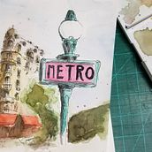 My project in Architectural Sketching with Watercolor and Ink course. Watercolor Painting project by vitoria_faccin - 10.19.2020