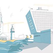 My project in Architectural Illustration: City  Kiel in Germany. Un proyecto de Ilustración digital de Liudmila Liebram - 21.10.2020