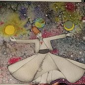 Mystic state of the Universe. Pintura em aquarela projeto de Francesca Gulli - 31.12.2020