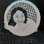 Mi Proyecto del curso: Creación de retratos bordados. Bordado projeto de Dahiana López - 22.10.2020