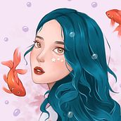 My project in Digital Fantasy Portraits with Photoshop course. Desenho digital, e Desenho projeto de Cao Minh Huỳnh - 22.10.2020