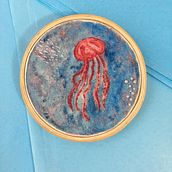 Meu projeto do curso: Técnicas básicas de bordado e aquarela . Bordir, Dan Lukisan Cat Air proyek oleh Beatrix Reche - 10.22.2020