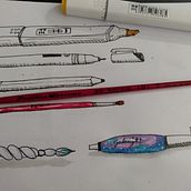 Meu projeto do curso: A arte de desenhar, transforme seus rabiscos em arte.. Een project van  Tekening van Thaís Nascimento P. De Melo - 23.10.2020