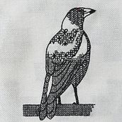 Australian Magpie from Introduction to Blackwork Embroidery. Projekt z dziedziny  Haft użytkownika Prisca Brice - 23.10.2020